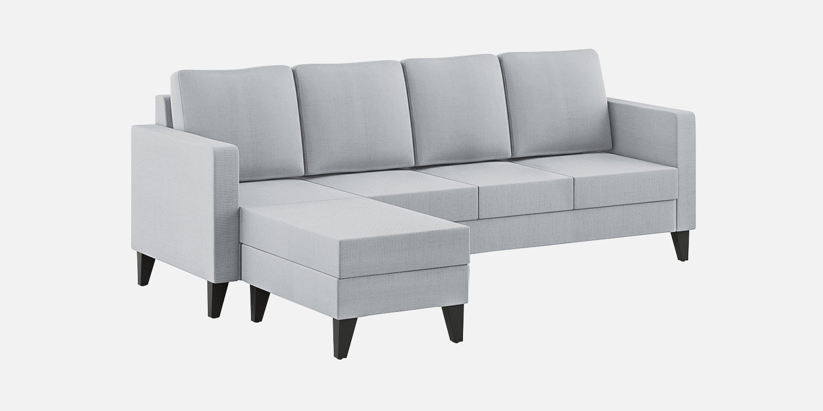 Nori Fabric RHS Sectional Sofa (3 + Lounger) In Coin Grey Colour