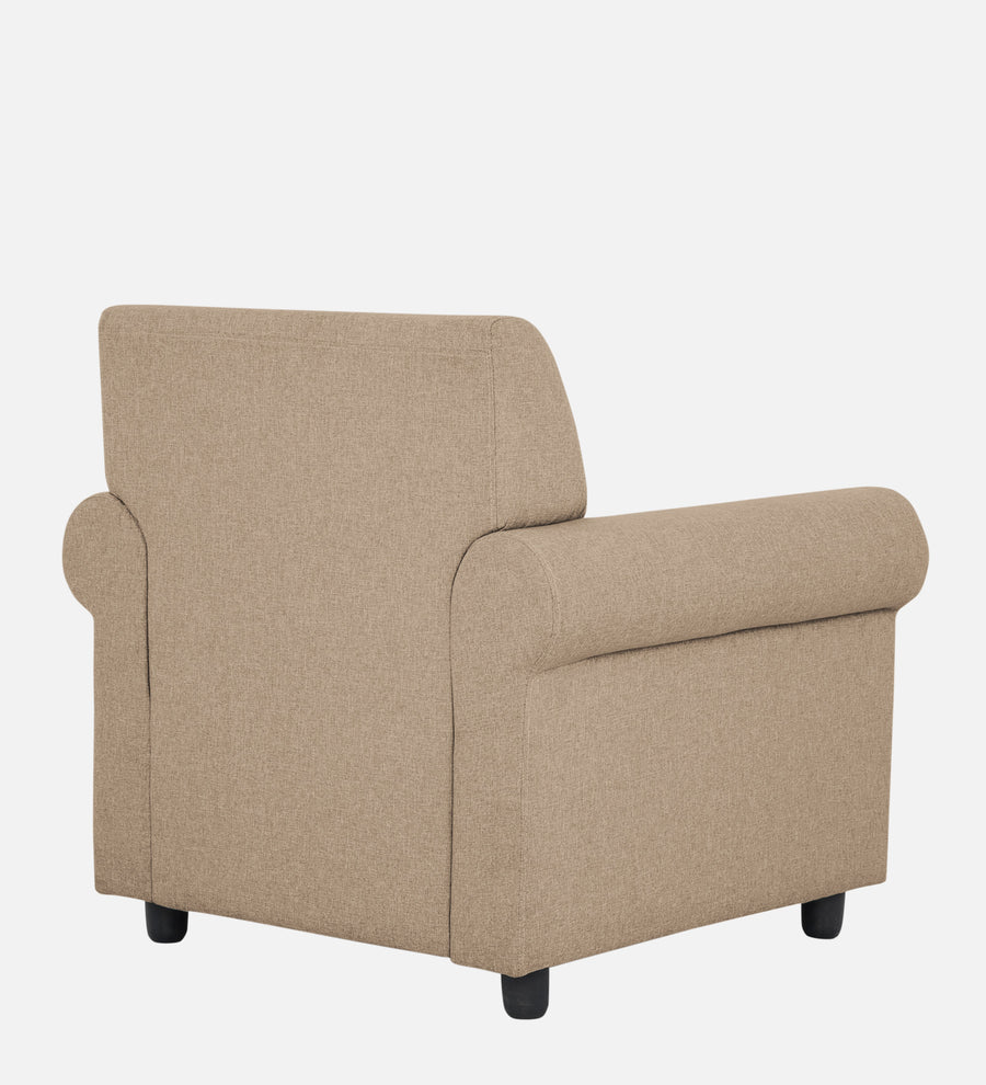 Ribby Fabric 1 Seater Sofa In Olive Beige Colour - Febonic Living