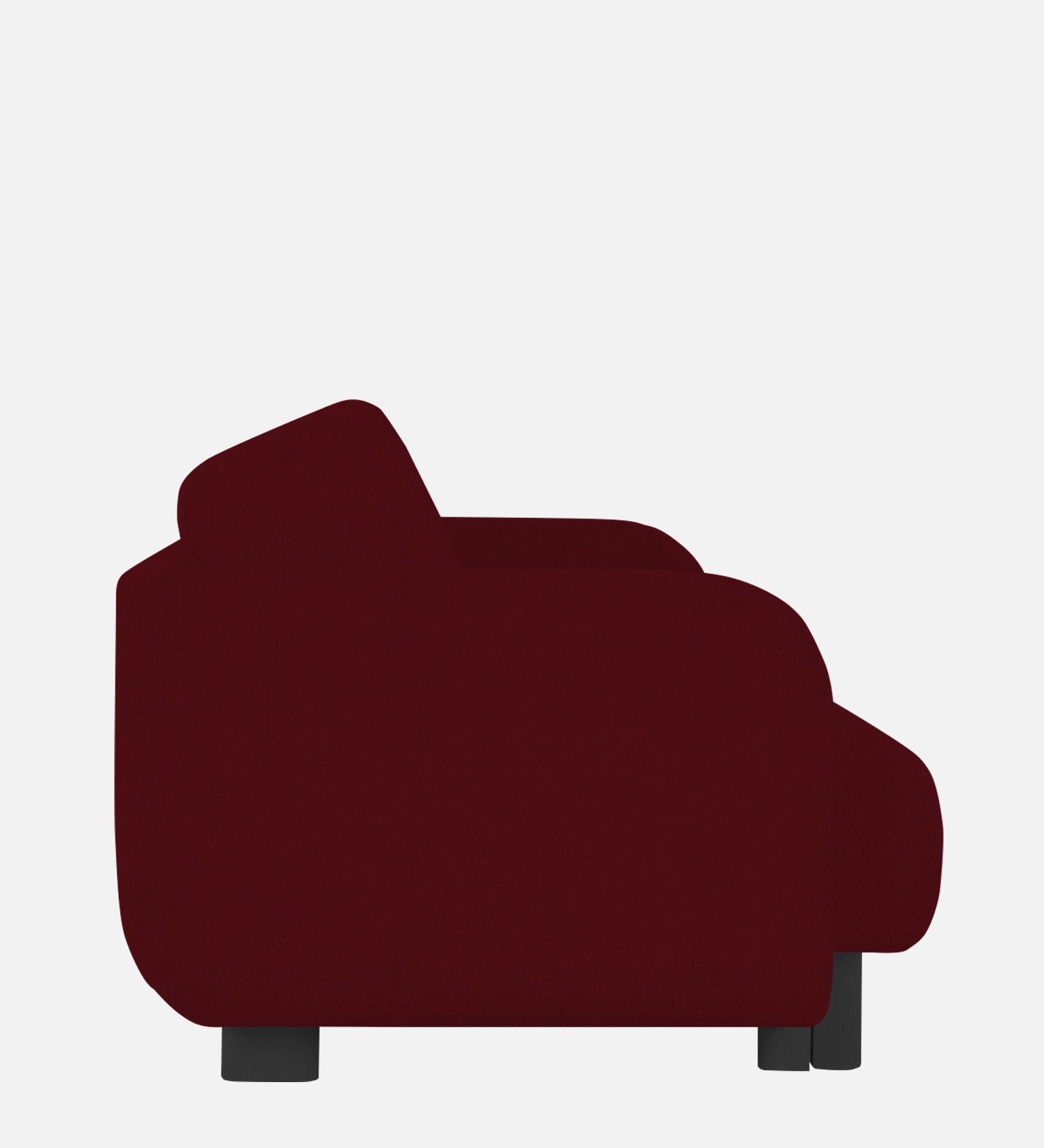 Varu Fabric 1 Seater Sofa In  Ruby Red Colour - Febonic Living