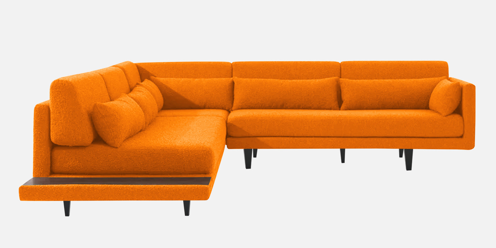 Malta Fabric 6 Seater RHS Sectional Sofa In vivid orange Colour