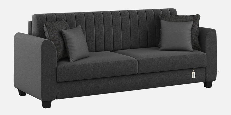 Cosmic Fabric 3 Seater Sofa In Charcoal Grey Colour - Febonic Living