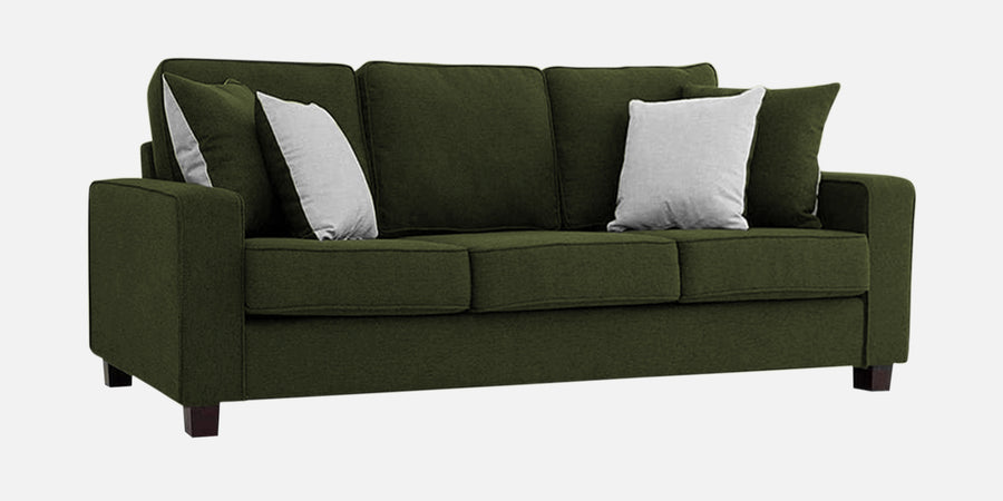 Ladybug Fabric 3 Seater Sofa In Olive Green Colour - Febonic Living