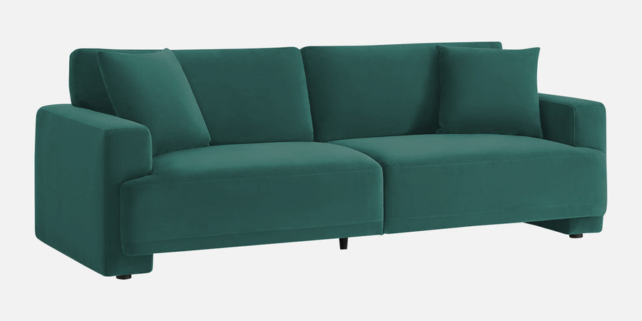 Kosta Velvet 3 Seater Sofa In Pine Green Colour - Febonic Living