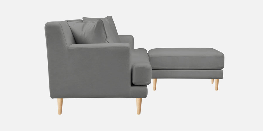Woody Fabric Rhs Sectional Sofa 3 Lounger In Smoke Grey Colour - Febonic Living