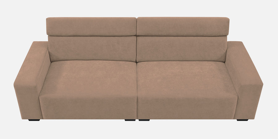 Hiro Fabric 3 Seater Sofa In Wheat Beige Colour - Febonic Living