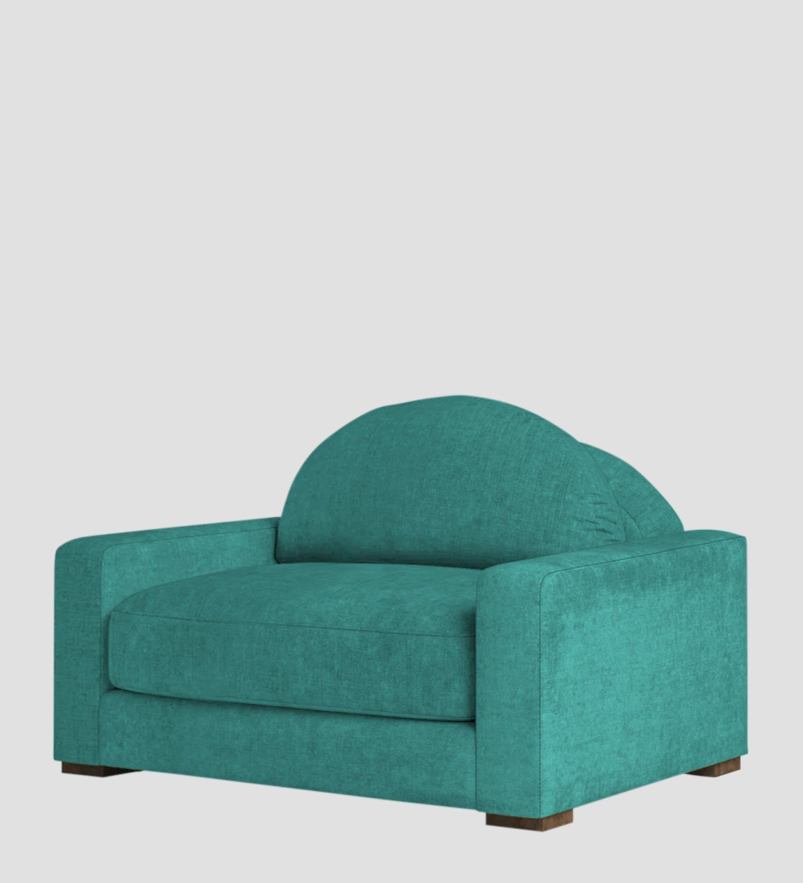 Adara Fabric 1 Seater Sofa In Sea Green Colour