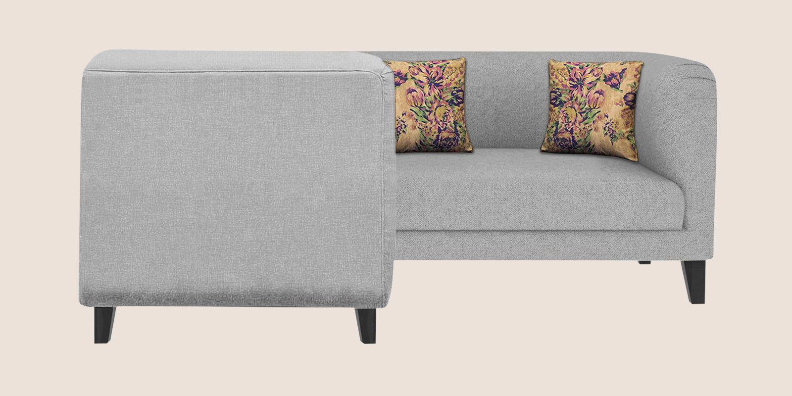Niki Fabric Corner Sofa In Lit grey Colour - Febonic Living