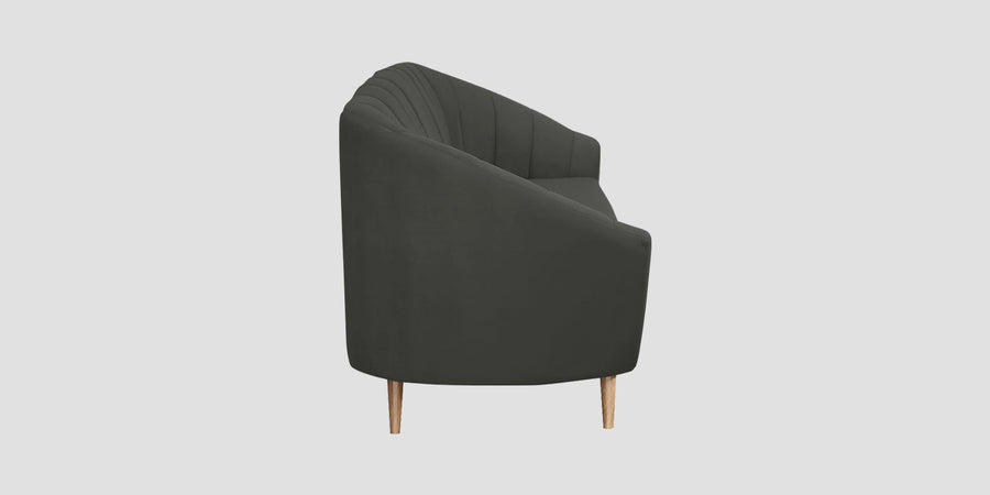 Kaylee Velvet 3 Seater Sofa In Hory Grey Colour - Febonic Living