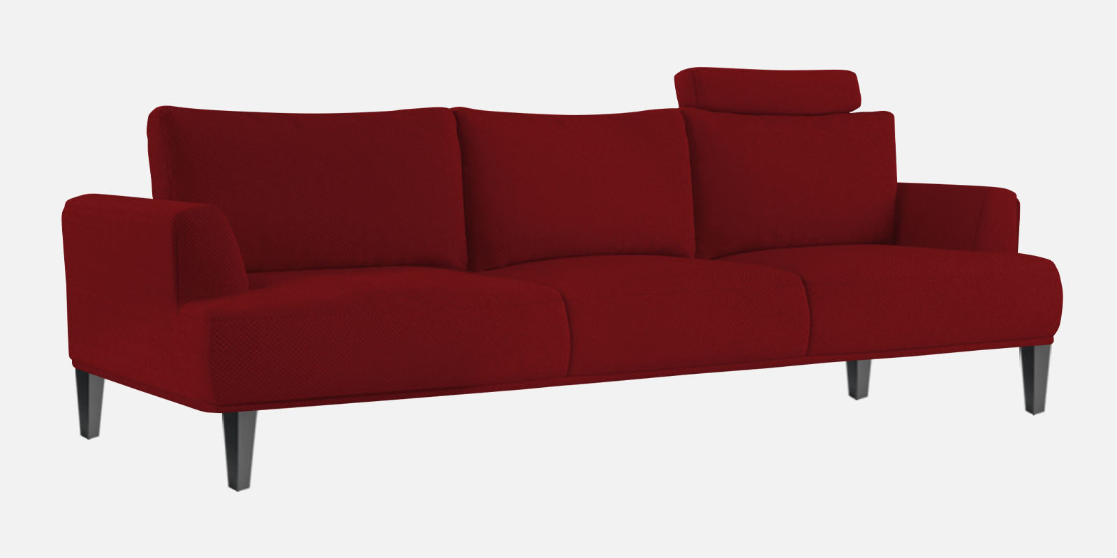 Como Fabric 3 Seater Sofa in Blood Maroon Colour