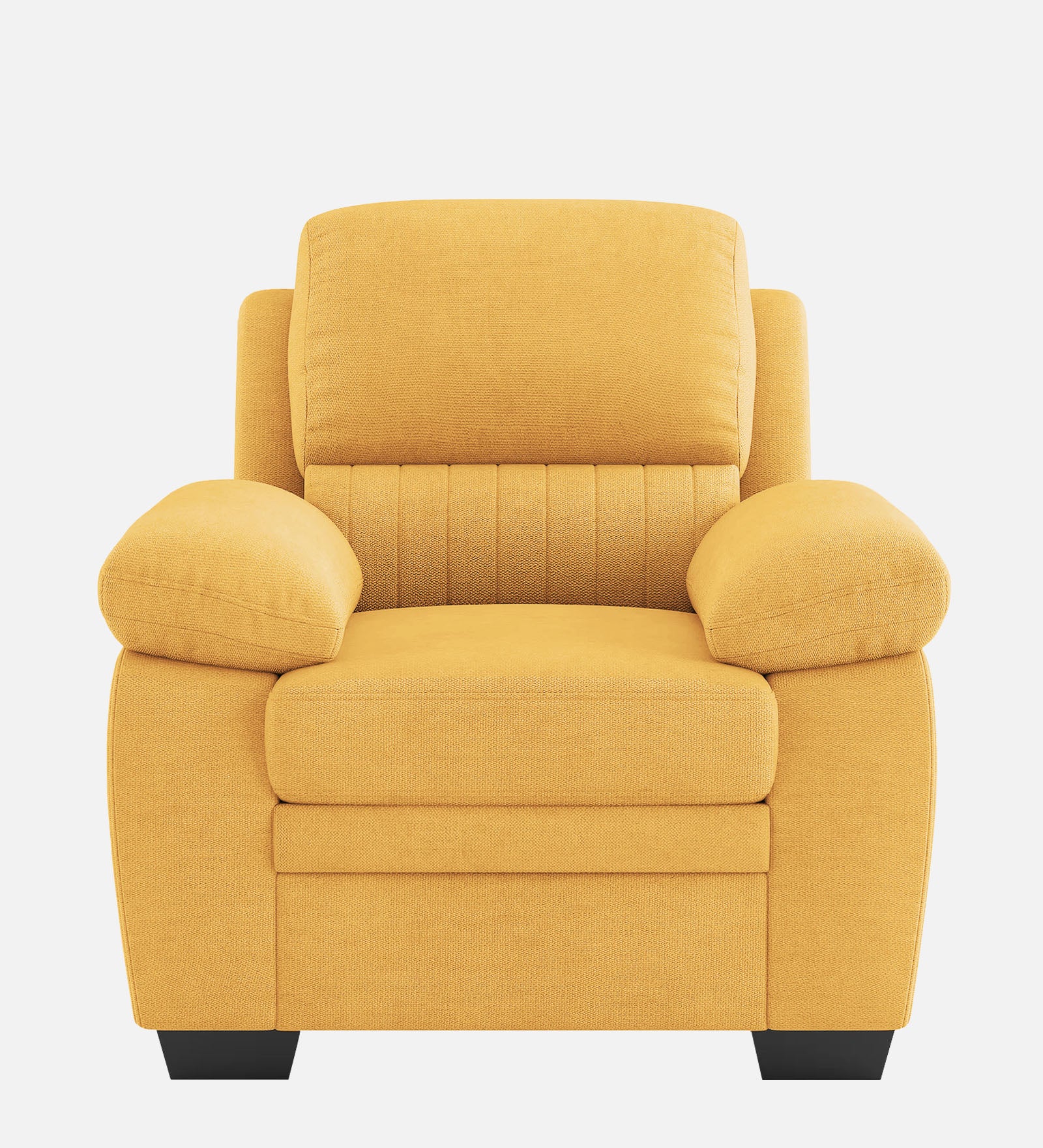 Miranda Velvet 1 Seater Sofa in Turmeric yellow Colour