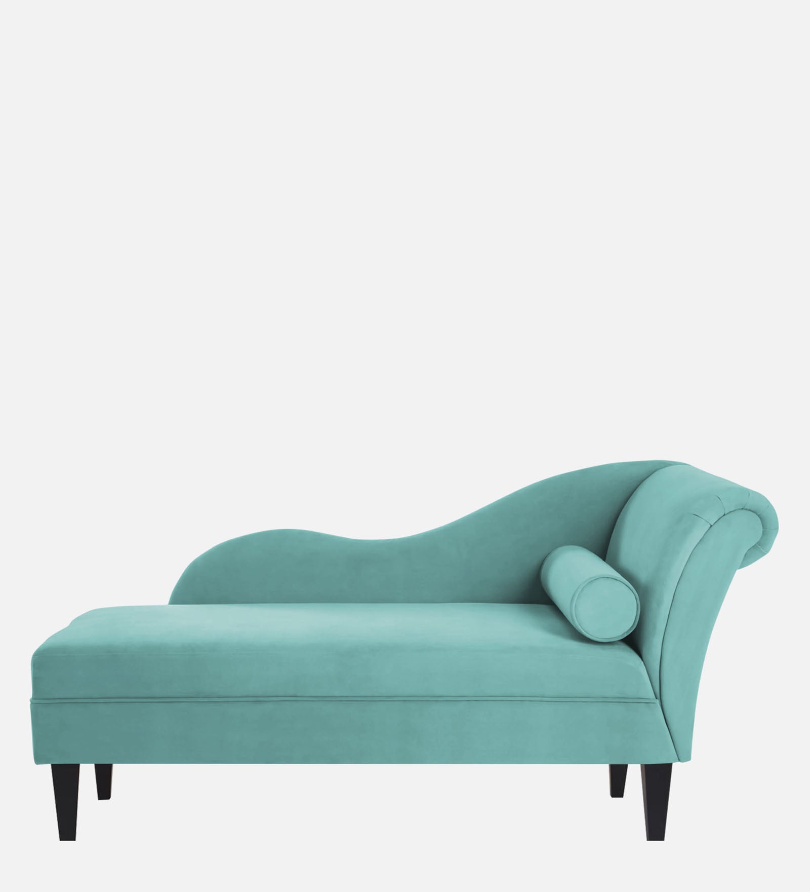 Rana Velvet LHS Chaise Lounger In Barmunda Aqua Colour