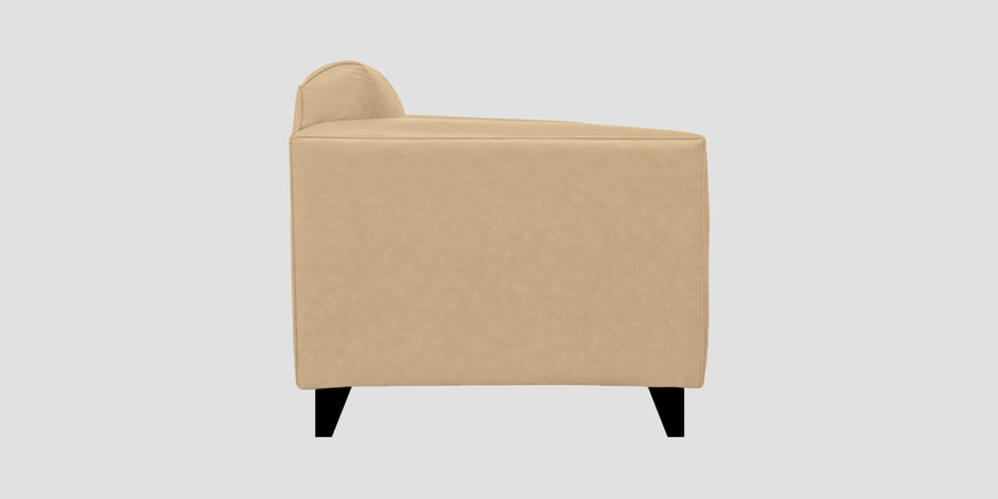 Convi Leatherette 3 Seater Sofa In Corn Beige Colour - Febonic Living