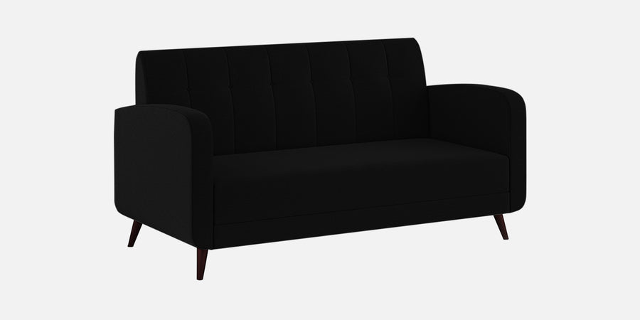 Wiki Velvet 3 Seater Sofa In Adam Black Colour - Febonic Living