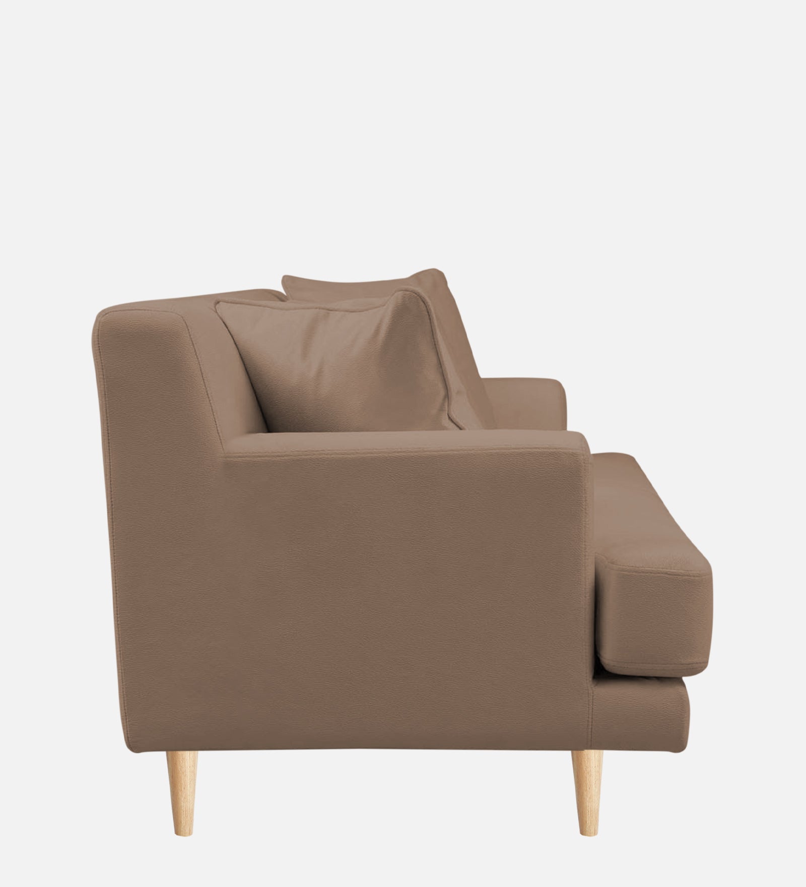 Woody Fabric 1 Seater Sofa in Wheat Beige Colour