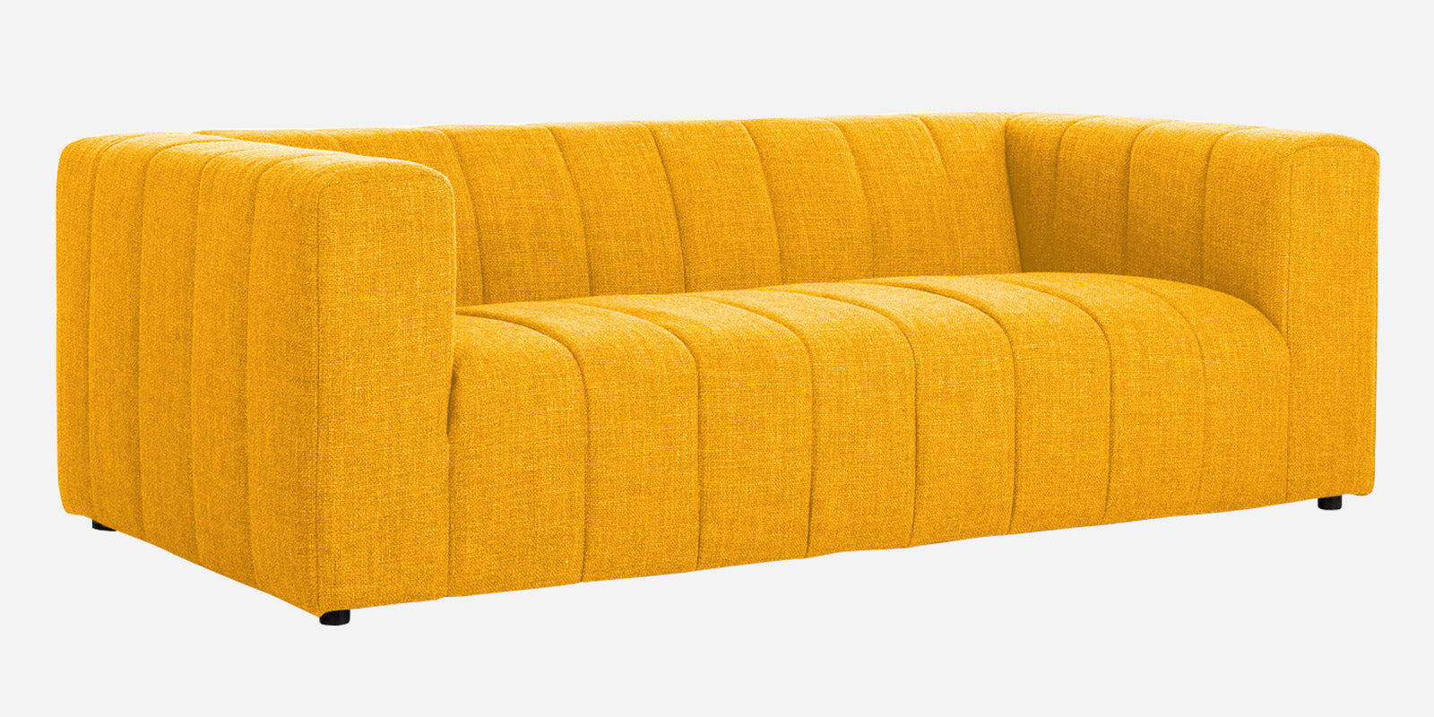 Lara Fabric 3 Seater Sofa in Bold Yellow Colour