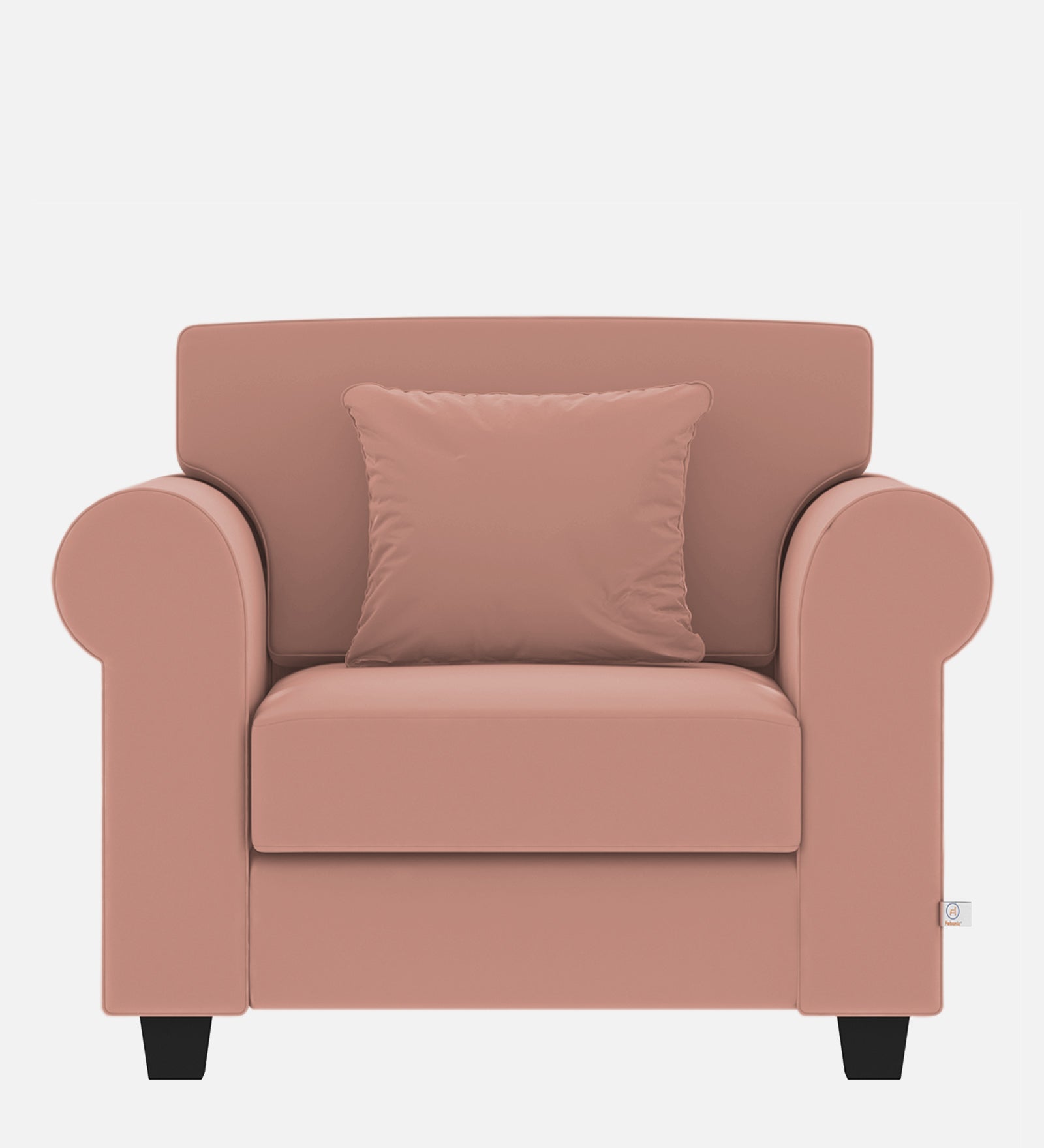 Numonk Velvet 1 Seater Sofa in Blush Pink Colour