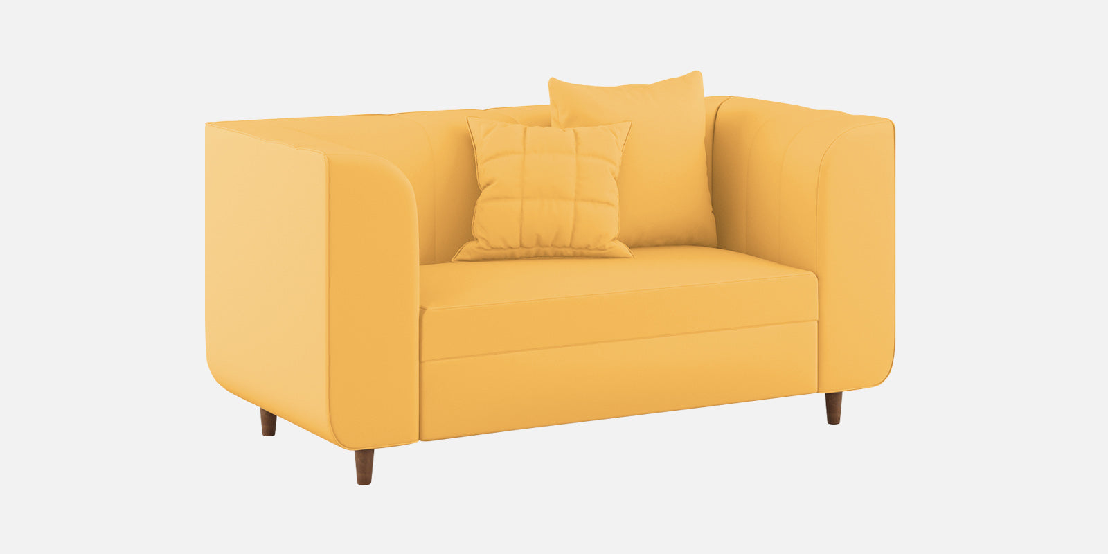 Sumo Velvet 2 Seater Sofa In Turmeric yellow Colour - Febonic Living