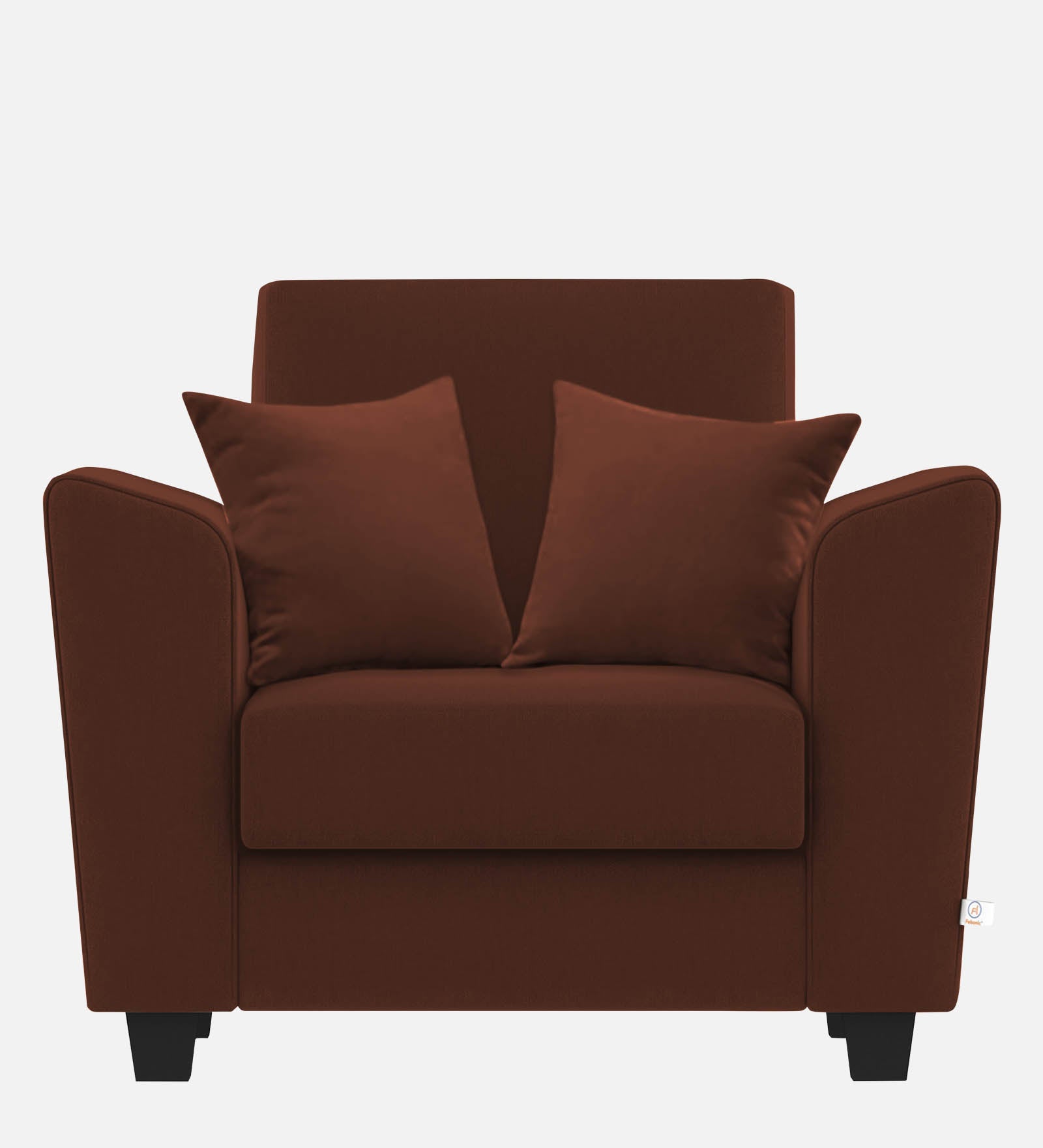 Daku Fabric 1 Seater Sofa in coffee brown Colour