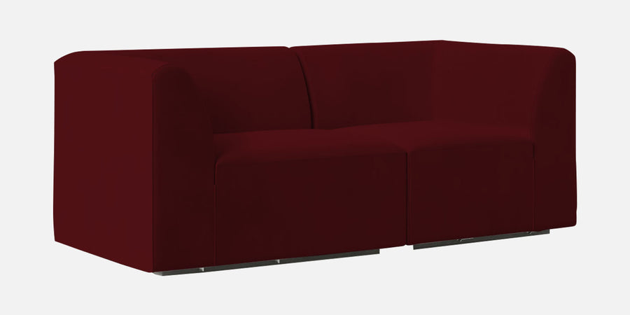Bufa Velvet 2 Seater Sofa In Dark Maroon Colour - Febonic Living