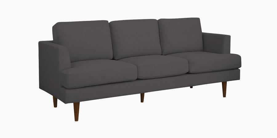 Motra Velvet 3 Seater Sofa In Davy Grey Colour - Febonic Living