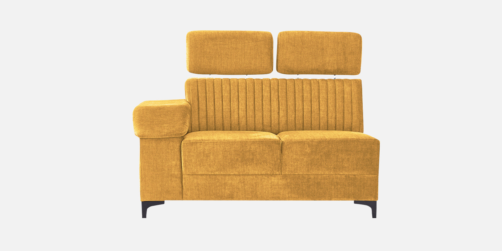 Draco Fabric Corner Sofa in Blush Yellow Colour