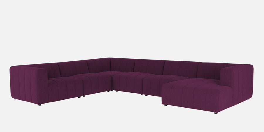 Damo Fabric Lhs 8 Seater Corner Sofa In Greek Purple Colour - Febonic Living