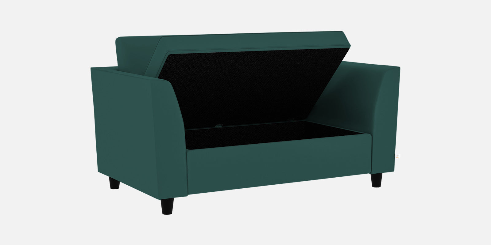 Bristo Velvet 2 Seater Sofa in Pine Green Colour With Storage