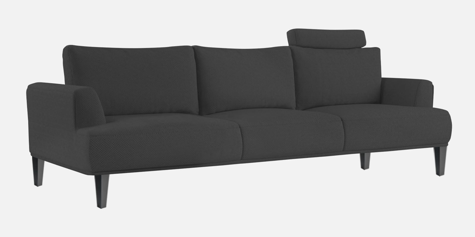 Como Fabric 3 Seater Sofa in Charcoal Grey Colour