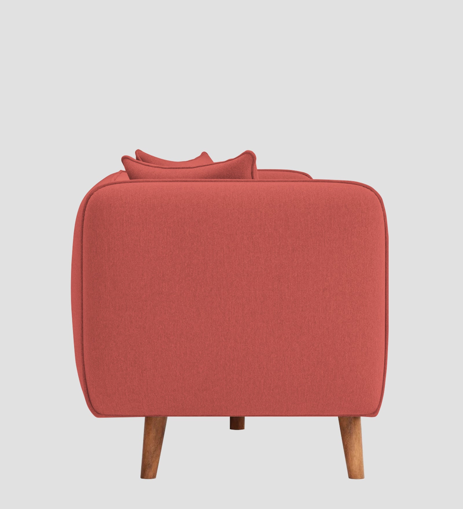 Reva Fabric 1 Seater Sofa In  Salmon Pink Colour - Febonic Living