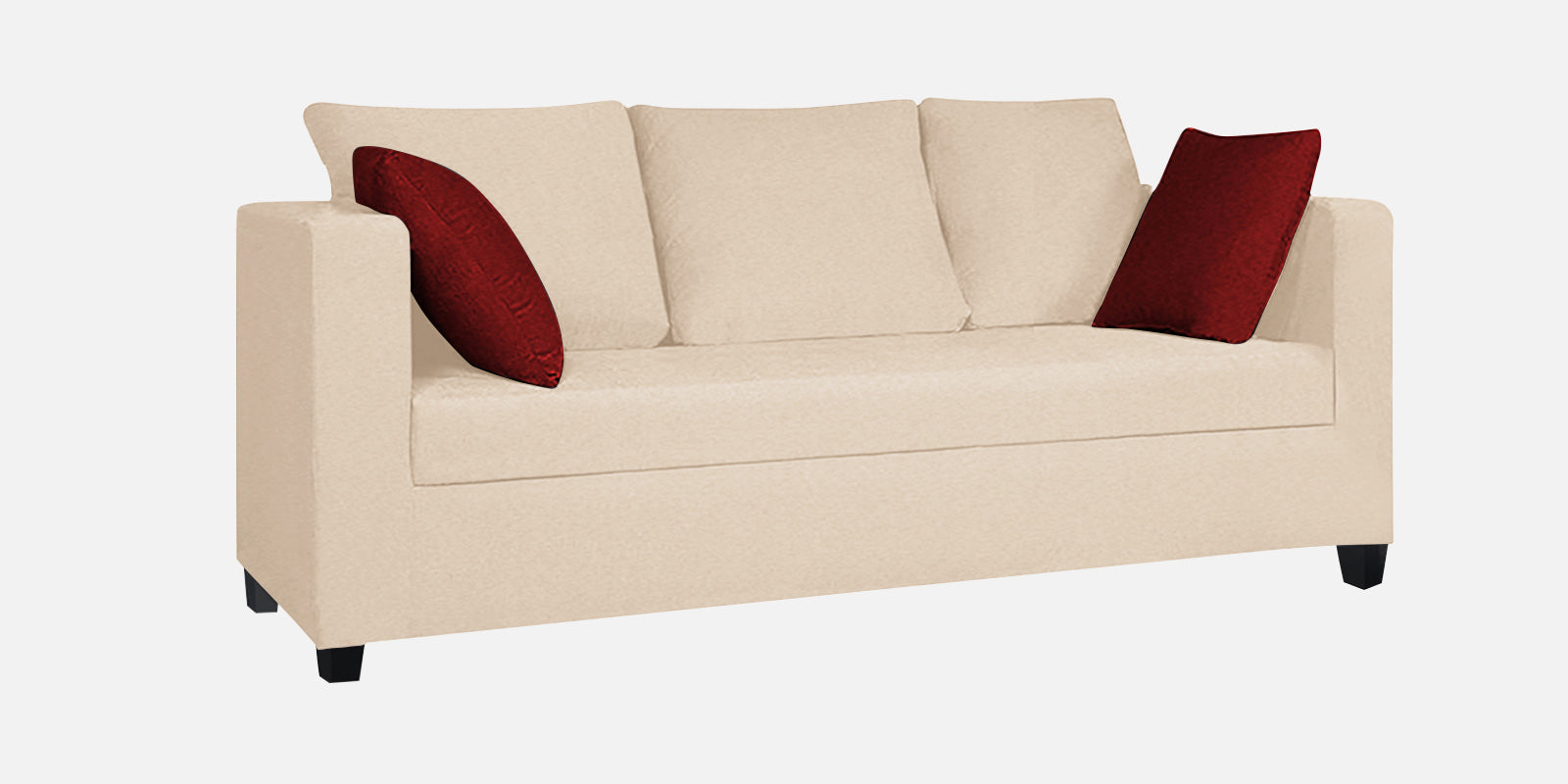 Nuska Fabric 3 Seater Sofa in Woom Beige Colour