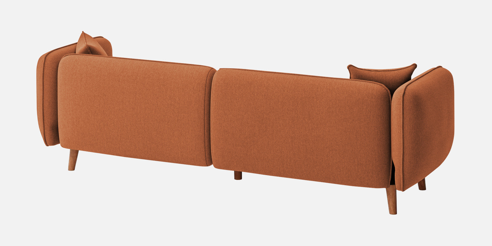 Reva Fabric 3 Seater Sofa In Safforn Orange Colour