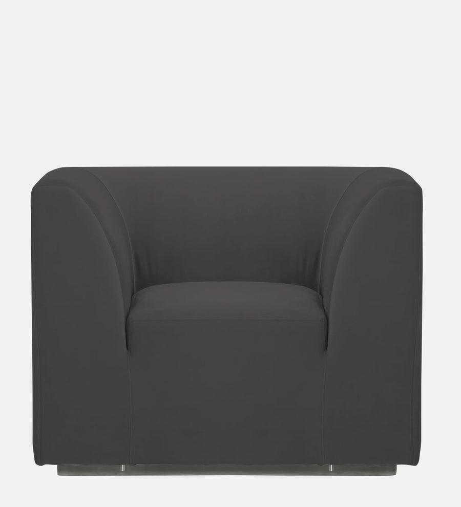 Bufa Velvet 1 Seater Sofa In Hory Grey Colour - Febonic Living