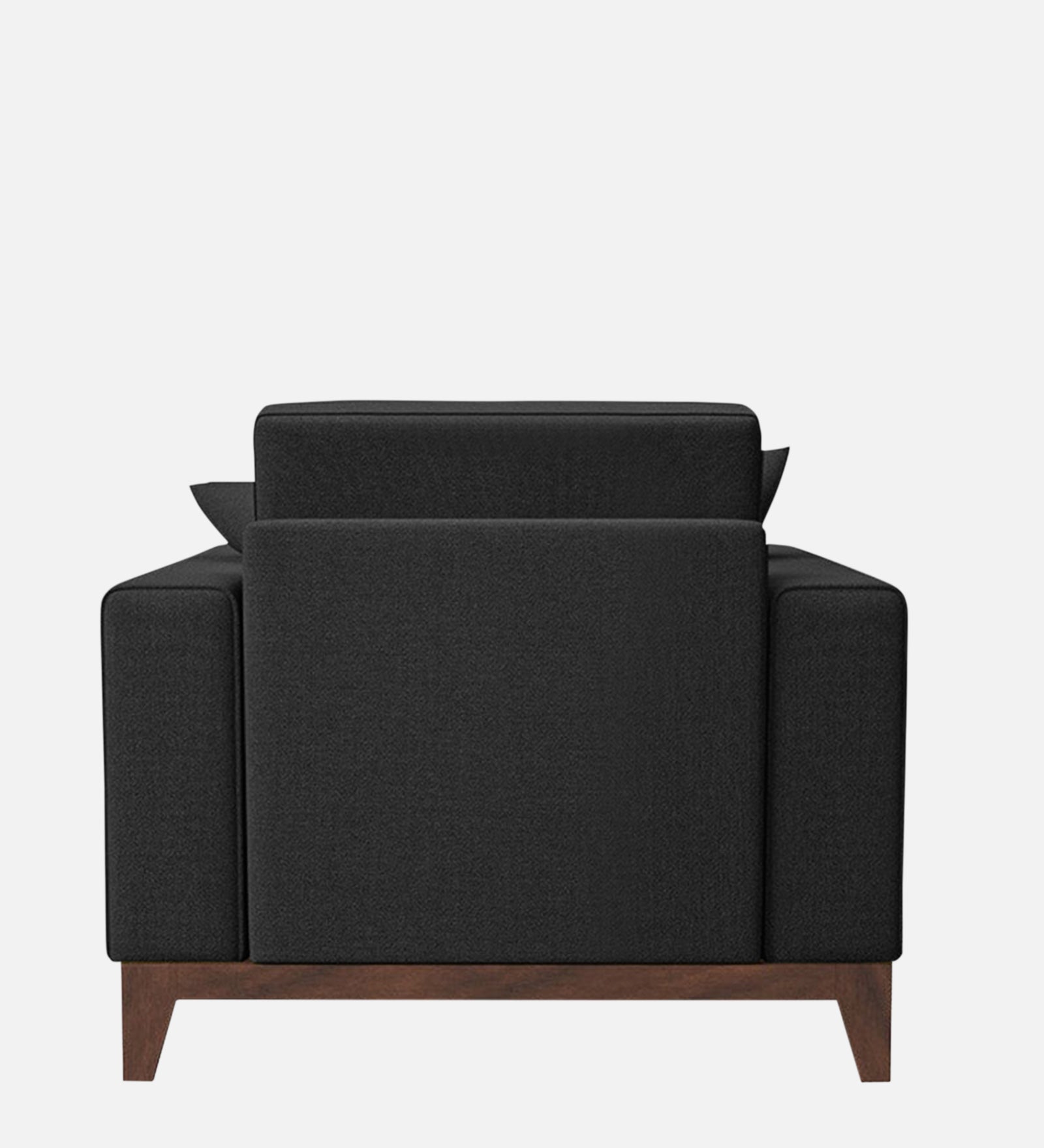 Luca Fabric 1 Seater Sofa in Bitter Black Colour