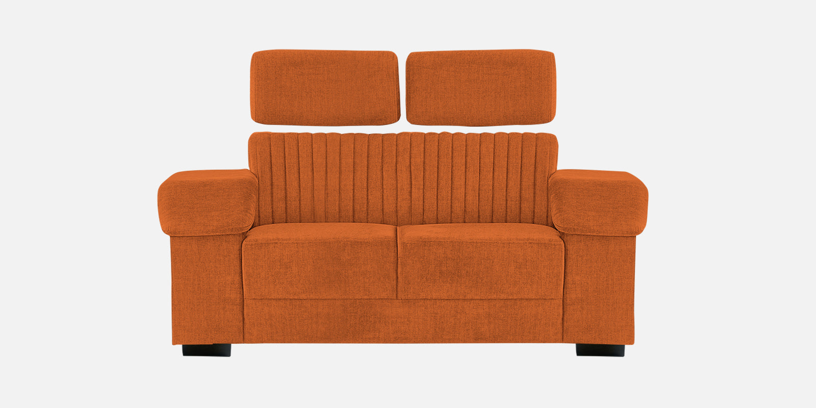 Draco Fabric 2 Seater Sofa In Vivid Orange Colour