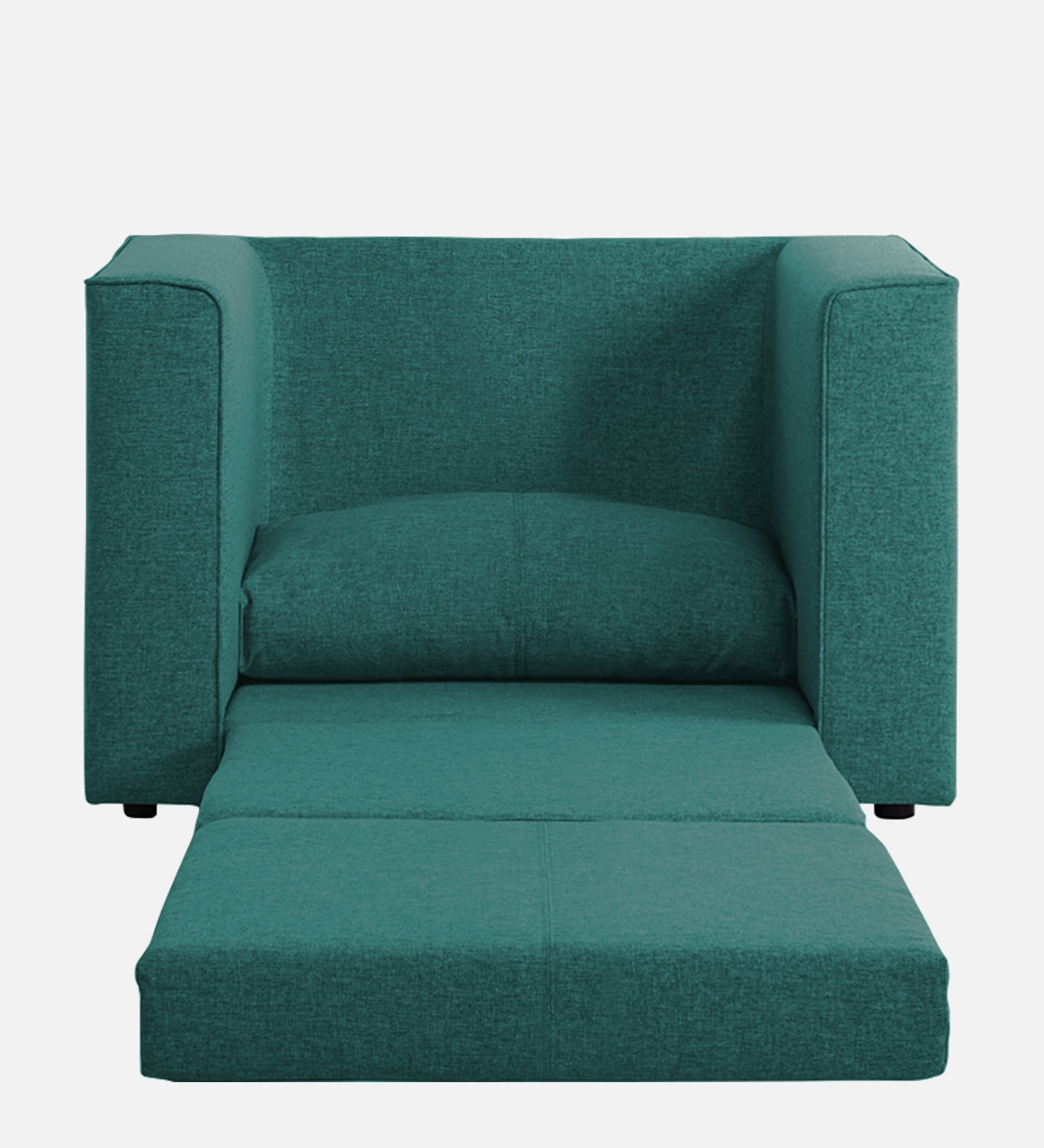 Kenia Fabric 1 Seater Convertible Sofa Cum Bed in Sea Green Colour