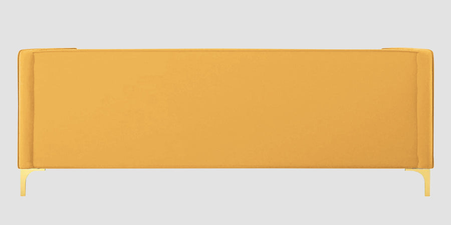 Saban Velvet 3 Seater Sofa In Turmeric Yellow Colour - Febonic Living
