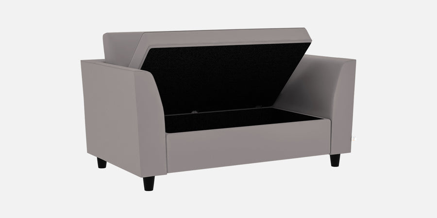 Bristo Velvet 2 Seater Sofa In Pearl Grey Colour With Storage - Febonic Living