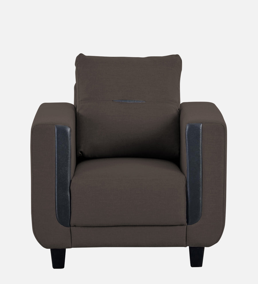 Perry Fabric 1 Seater Sofa In Caspa Brown Colour - Febonic Living