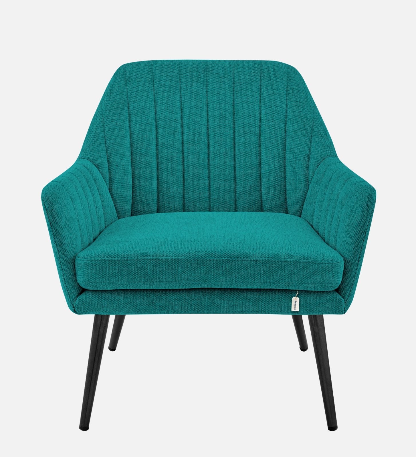 Bella Fabric Arm Chair In Sea Green Colour