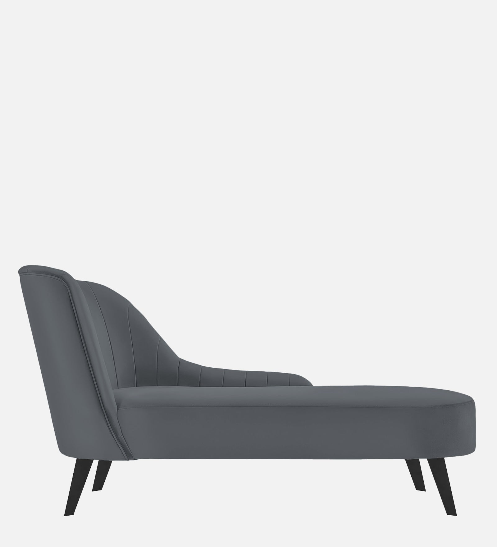 Flora Velvet RHS Chaise Lounger in Pubble Grey Colour