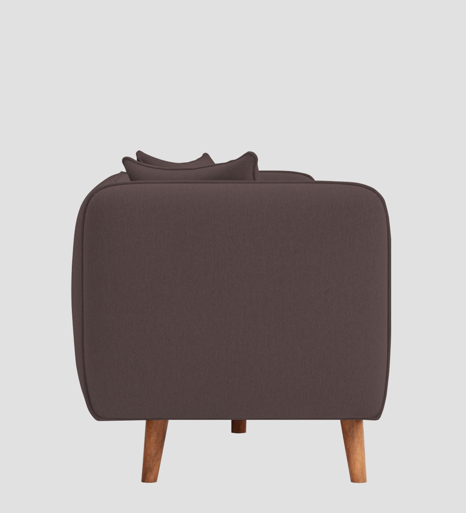 Reva Fabric 1 Seater Sofa In  Night Brown Colour - Febonic Living