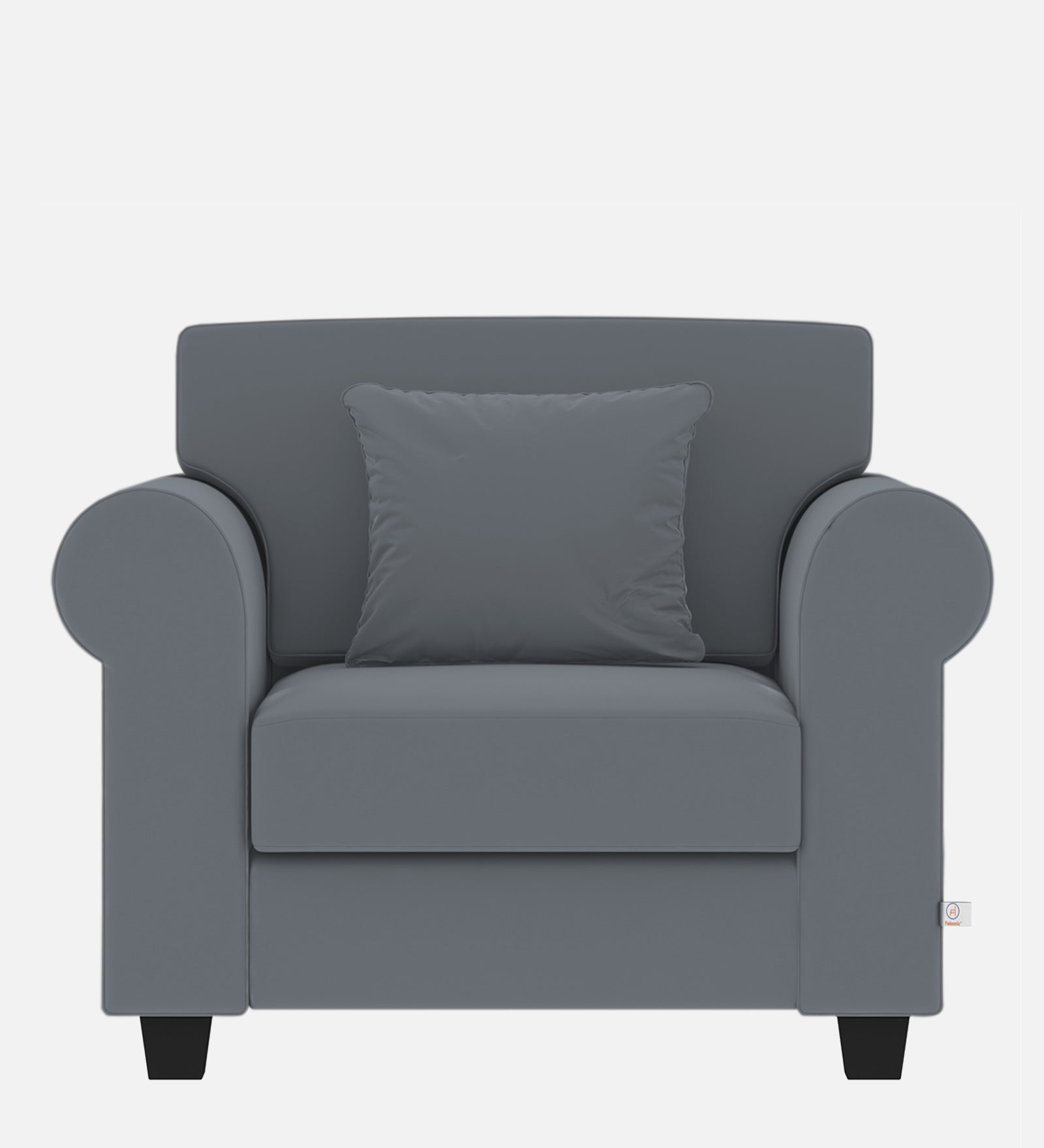 Numonk Velvet 1 Seater Sofa in Pubble Grey Colour