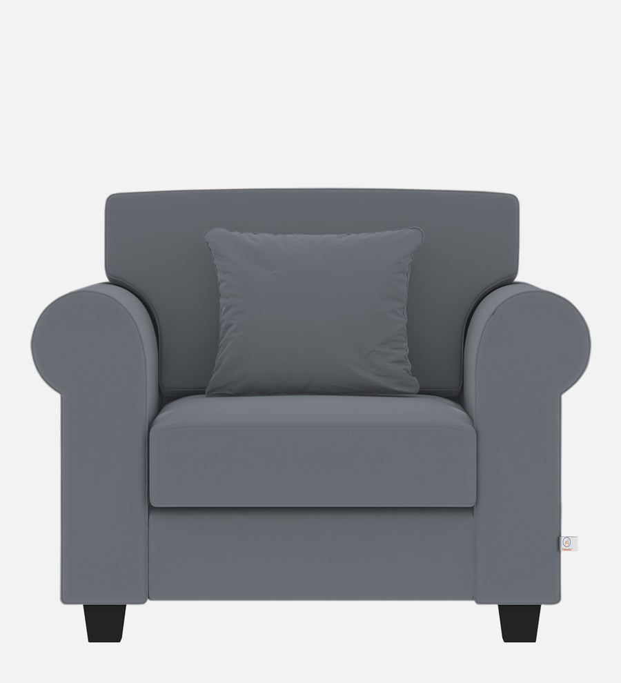 Numonk Velvet 1 Seater Sofa In Pubble Grey Colour - Febonic Living