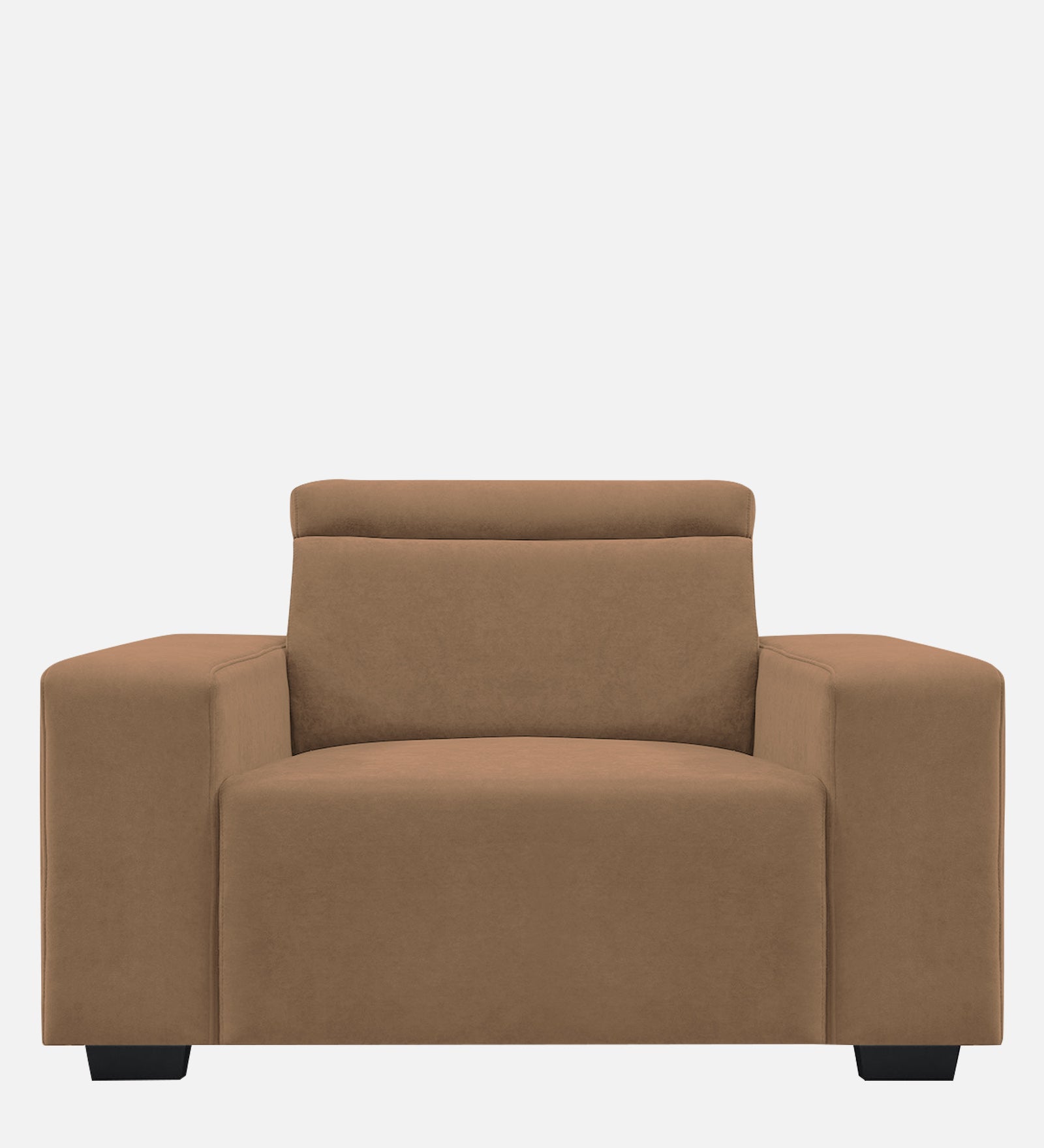 Hiro Fabric 1 Seater Sofa In  Dusty peach Colour - Febonic Living