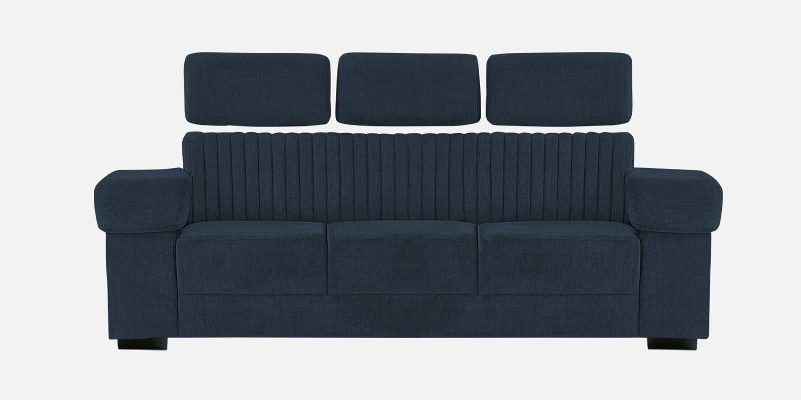 Draco Fabric 3 Seater Sofa In Denim Blue Colour - Febonic Living