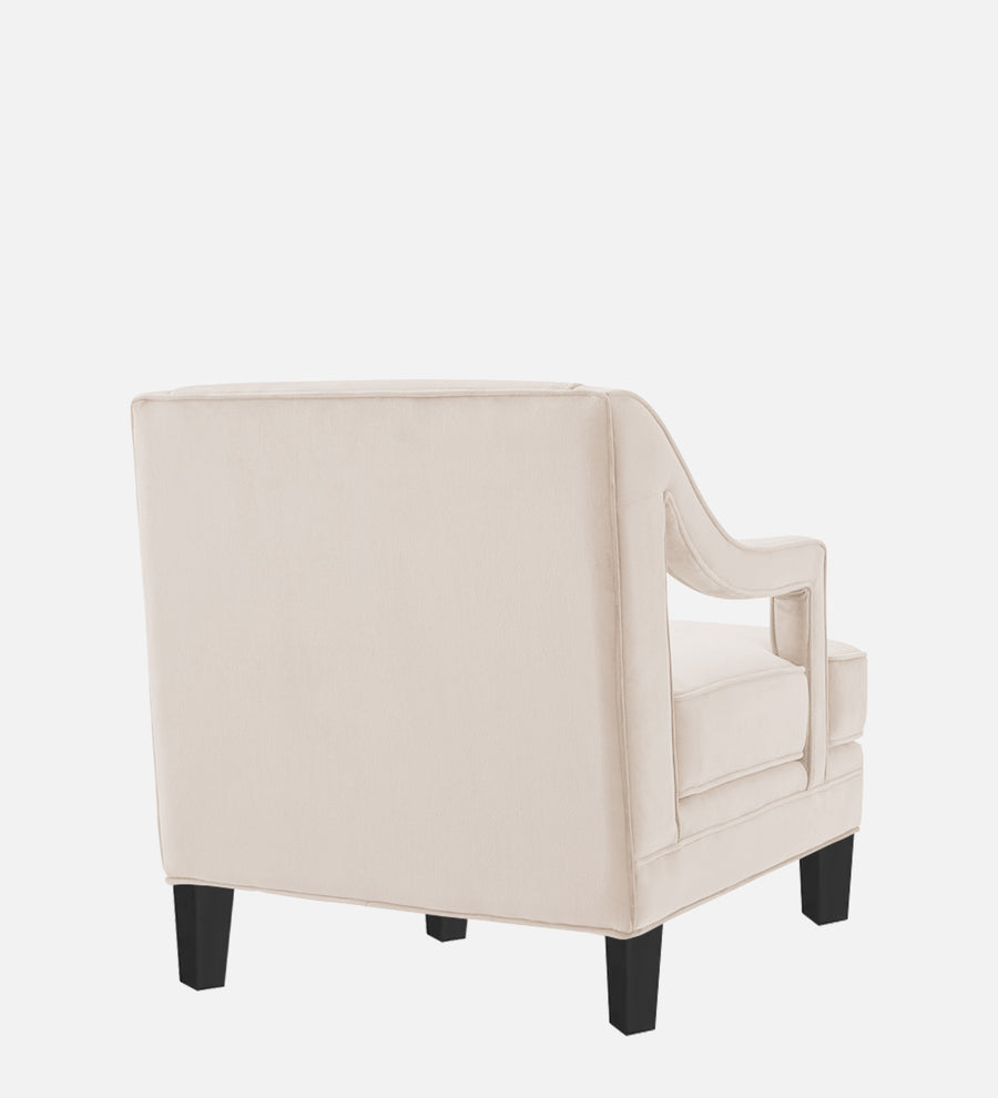 Daffy Velvet 1 Seater Sofa In Camel Beige Colour - Febonic Living
