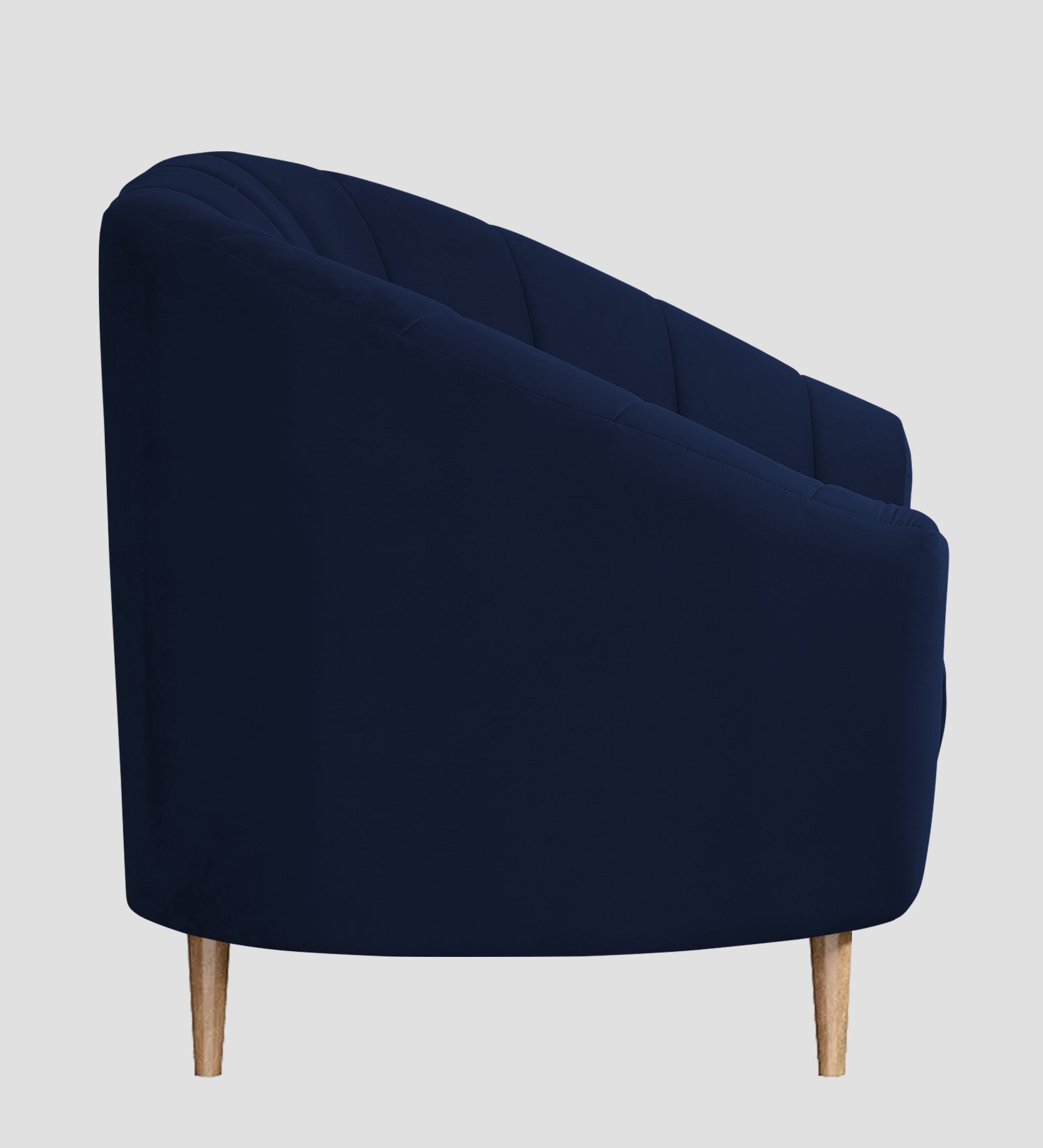 Nancy Velvet 1 Seater Sofa in Indigo Blue Colour