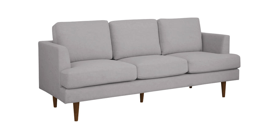 Motra Velvet 3 Seater Sofa In Concrete Grey Colour - Febonic Living