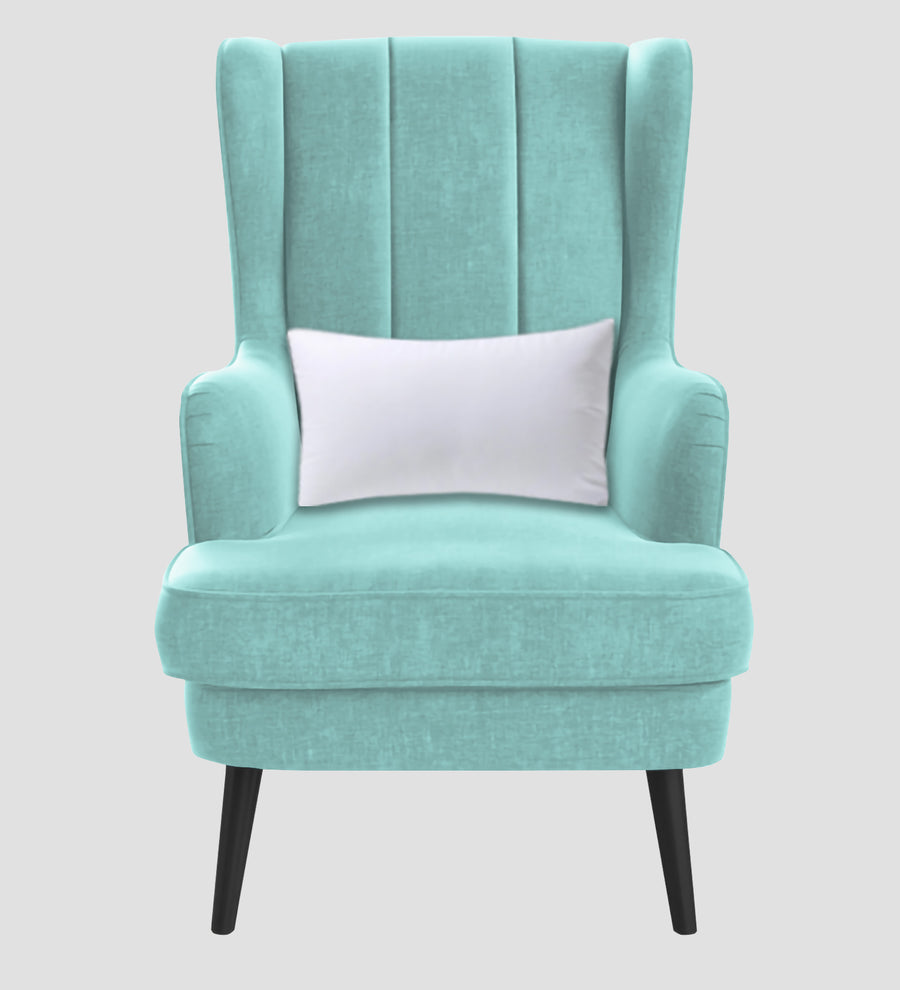 Niya Velvet Wing Chair In Barmunda Aqua Colour - Febonic Living
