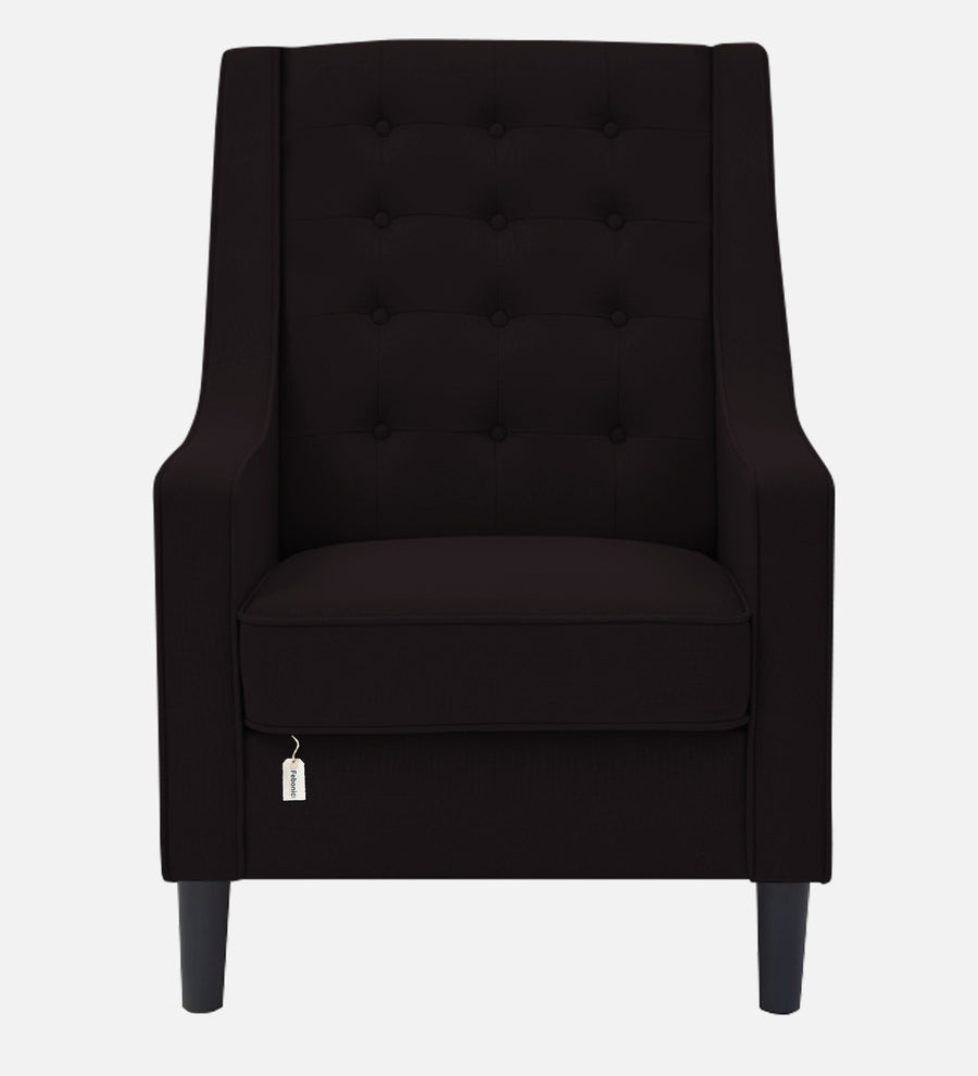 Sona Fabric Barrel Chair With Ottoman In Cara Brown Colour - Febonic Living